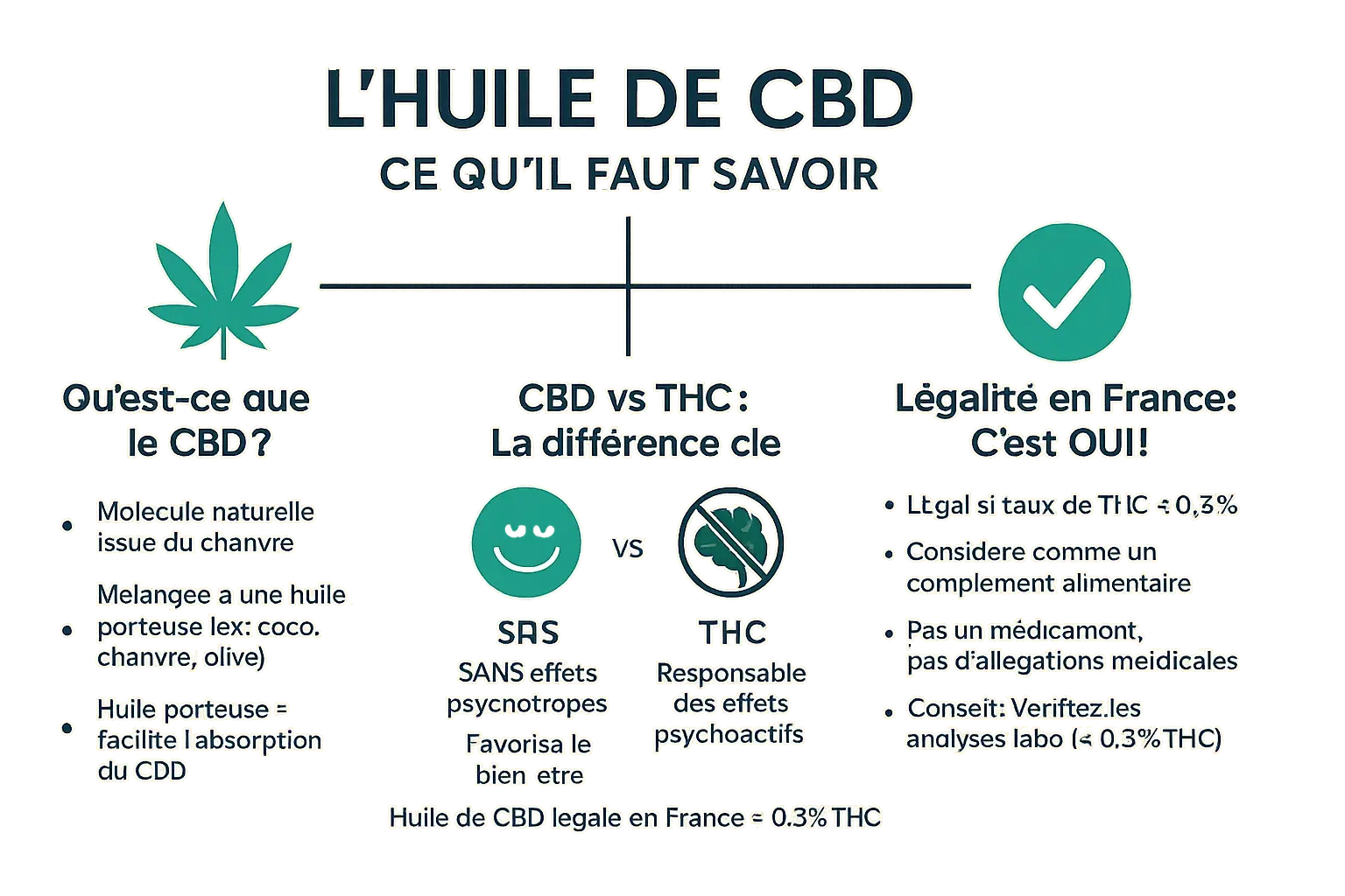 Illustration de l'huile de CBD