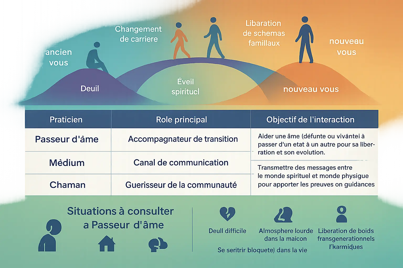 Passeur d'âme : entre vivants et défunts 🕊️ 10 Illustration du rôle d'un passeur d'âme
