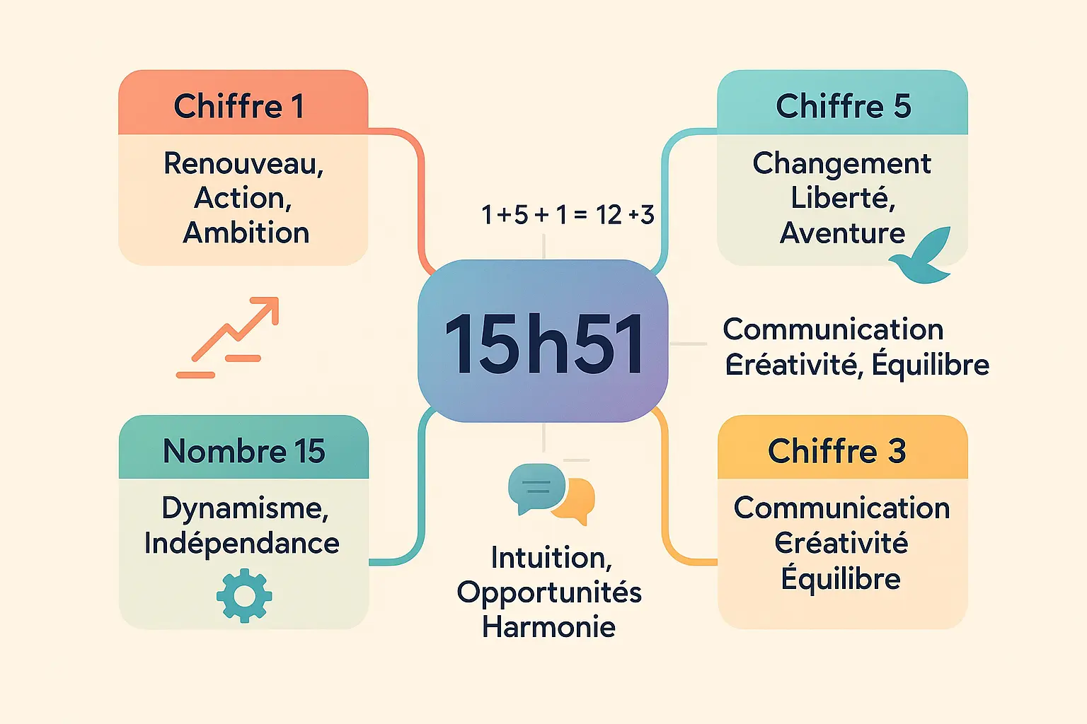 15h51 : découvrez le message de l'h. m. inversée 9 Illustration de l'heure 15h51 avec des chiffres lumineux