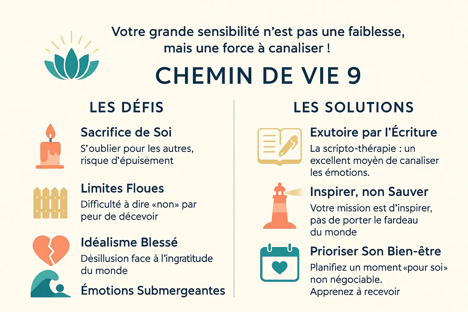 Chemin de vie 9 : le pouvoir de l'amour universel đ 9 Illustration des dĂ©fis du chemin de vie 9