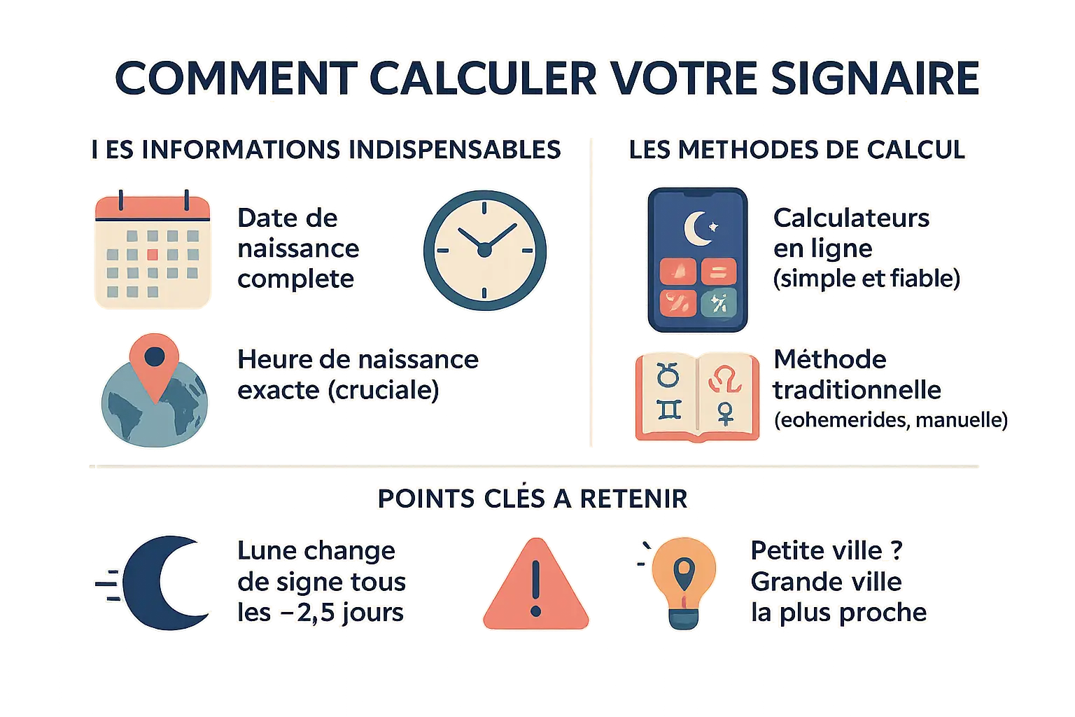 Découvrez votre signe lunaire : calcul et émotions 6 Infographie sur le calcul du signe lunaire