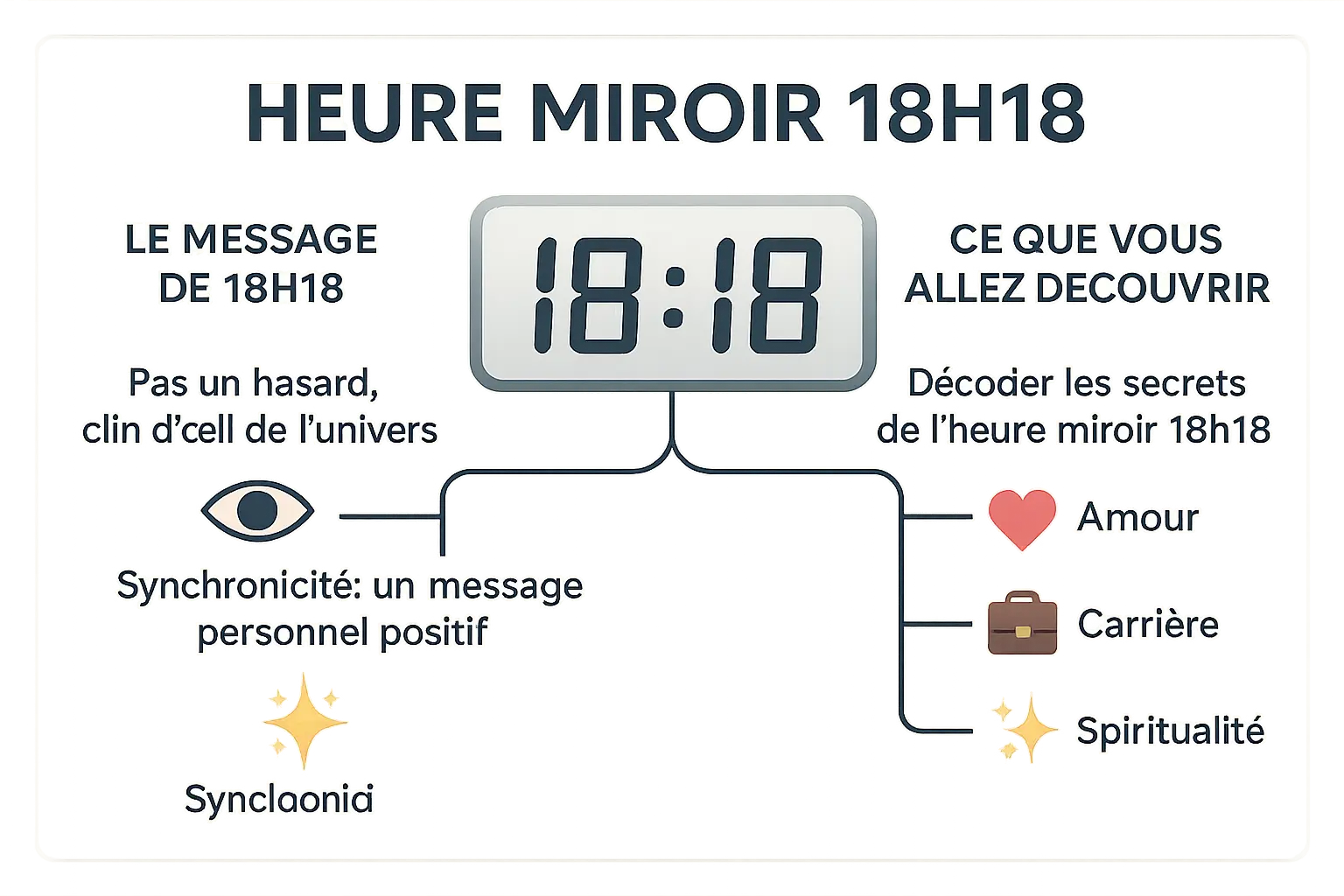 18h18 : que vous dit l’univers sur votre chemin de vie ? 7 Illustration de l'heure miroir 18h18 avec des ailes d'ange et des chiffres dorés