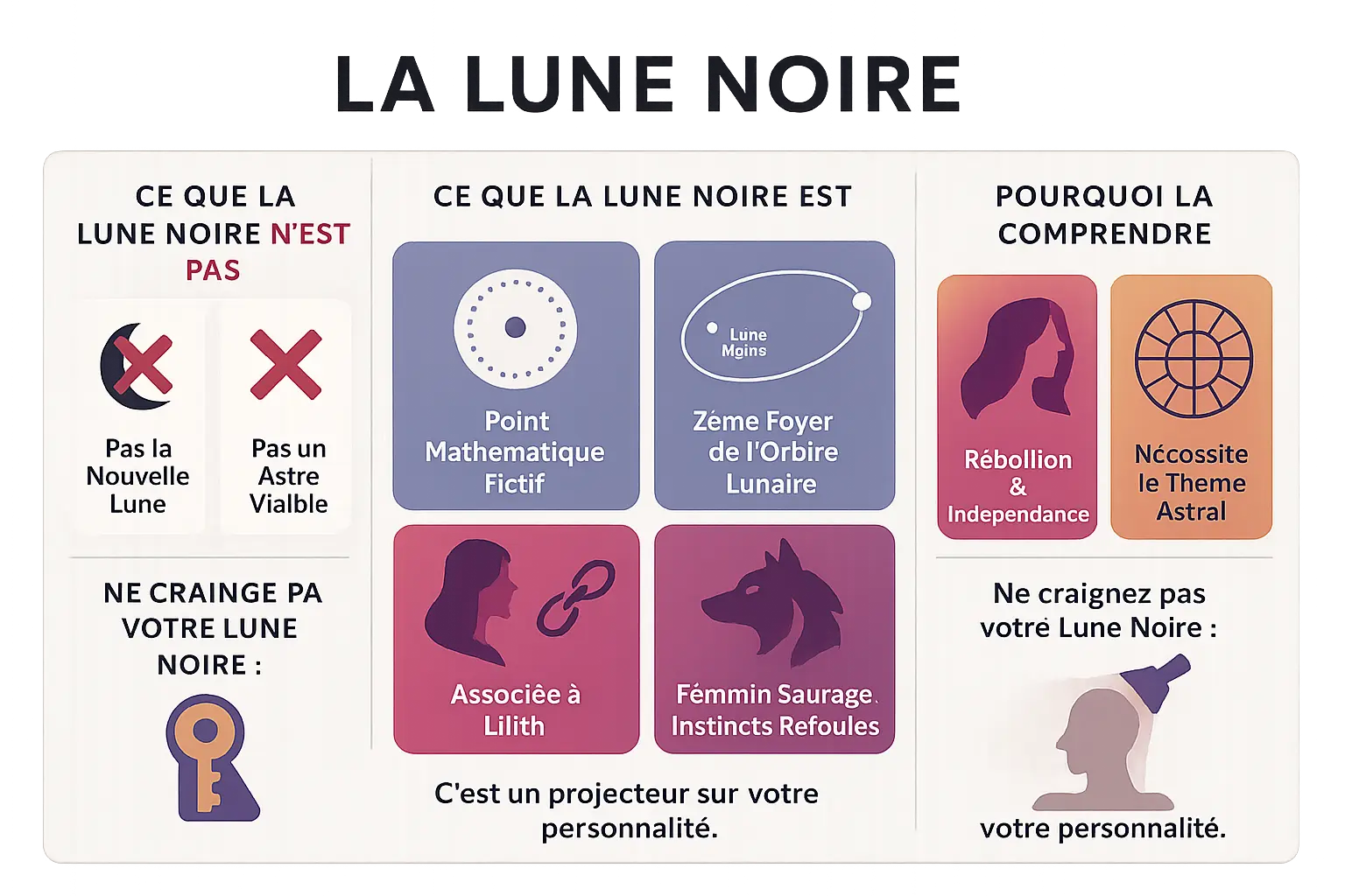 Lune noire en astro : transformer son ombre en lumière ✨ 7 Représentation symbolique de la Lune Noire en astrologie