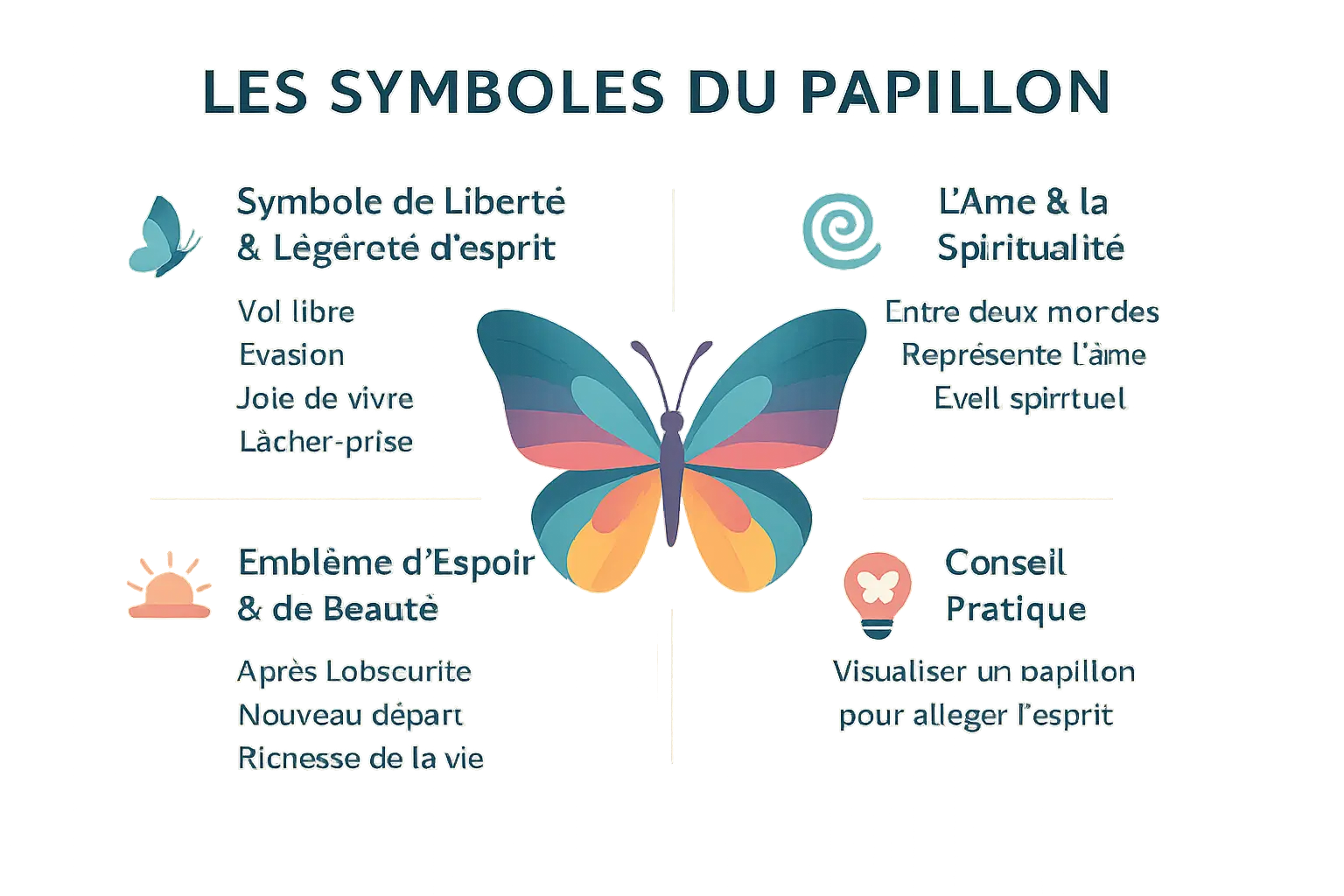 Symbolisme papillon : métamorphose, liberté et renaissance 9 Papillon multicolore se posant sur une fleur