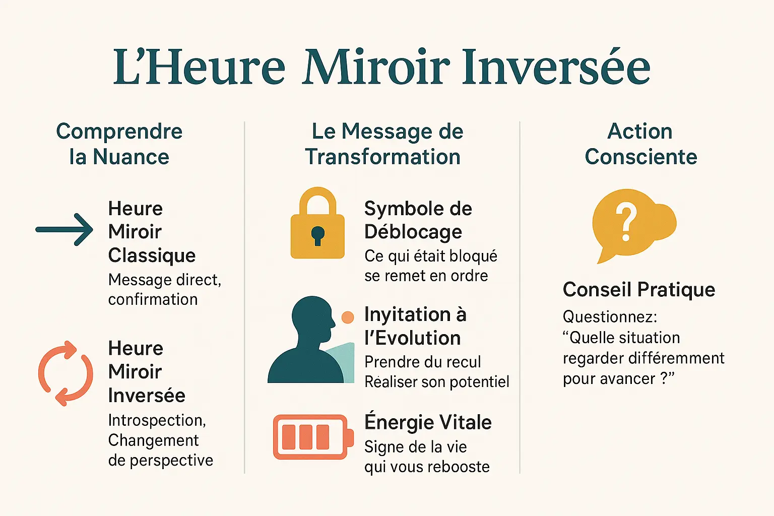 15h51 : découvrez le message de l'h. m. inversée 8 Illustration d'une horloge avec l'heure 15h51 en chiffres inversés, entourée de symboles ésotériques