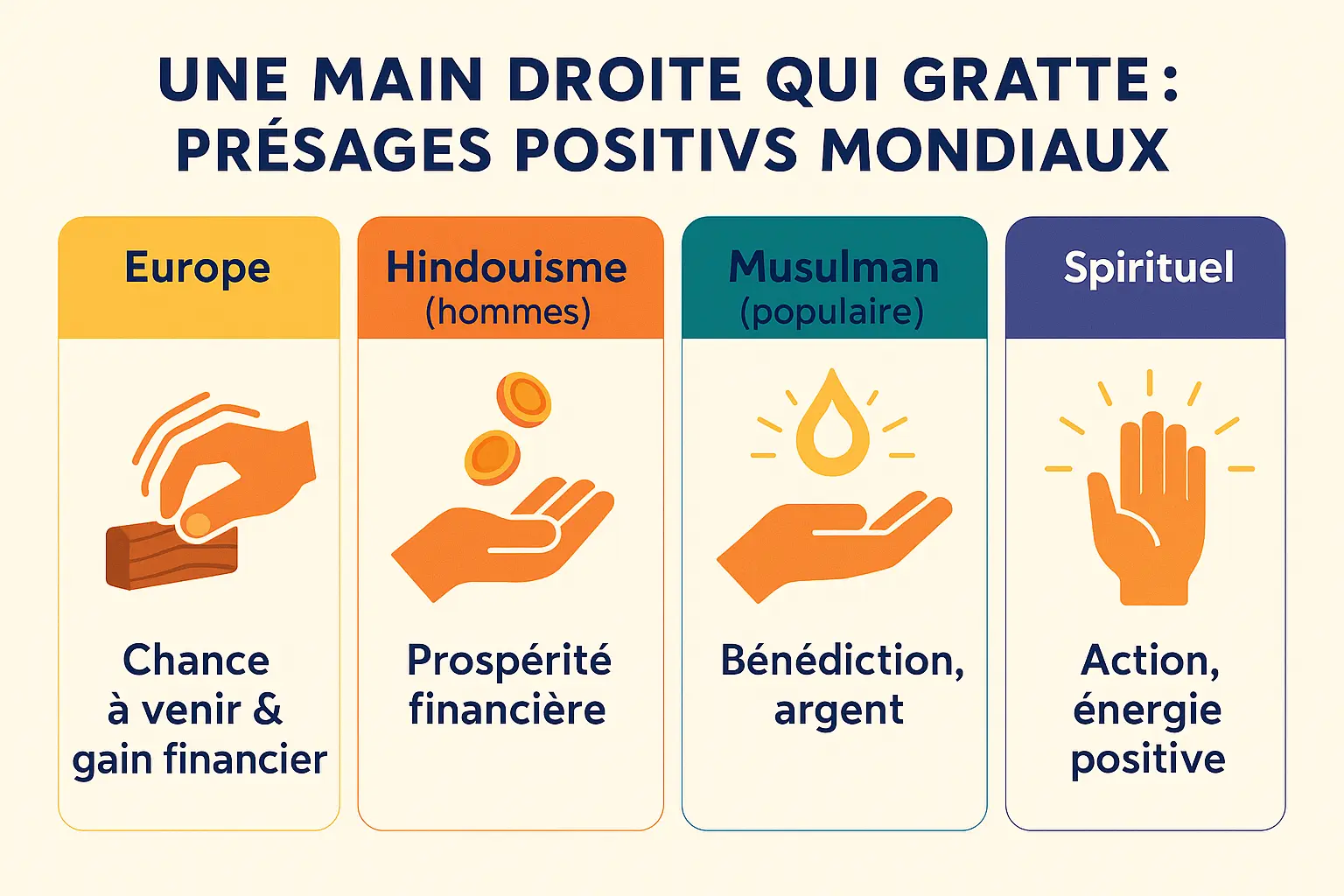 Main droite qui gratte : chance ou argent en vue ? đ 9 Main droite qui gratte : symboles culturels