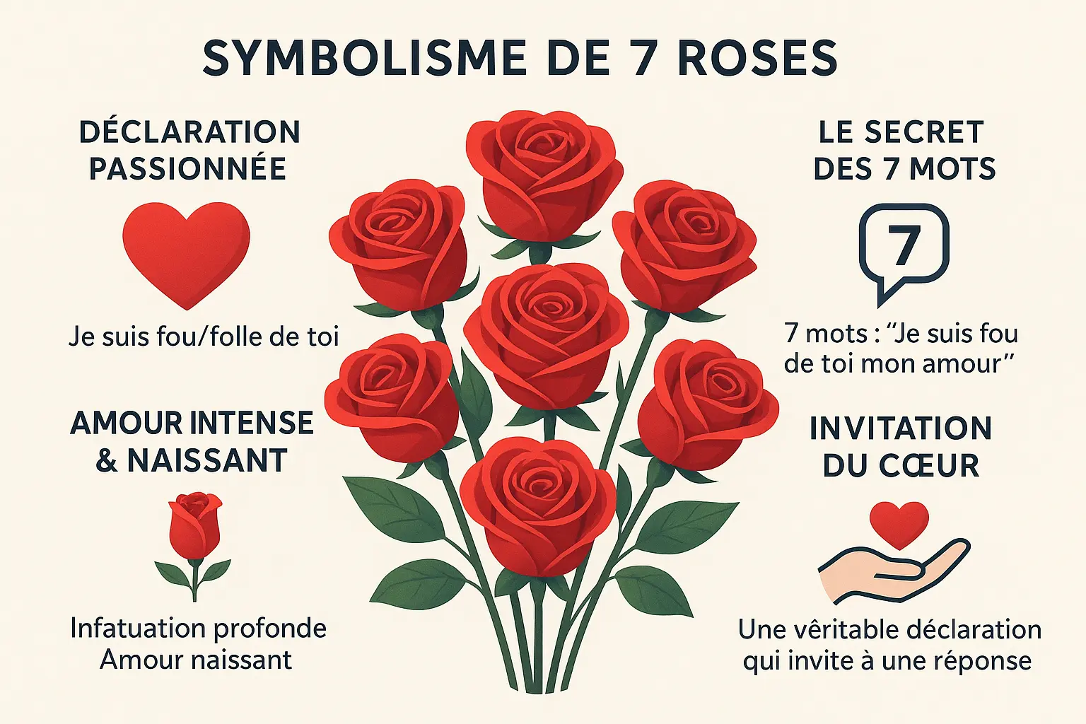 Symbolisme des 7 roses