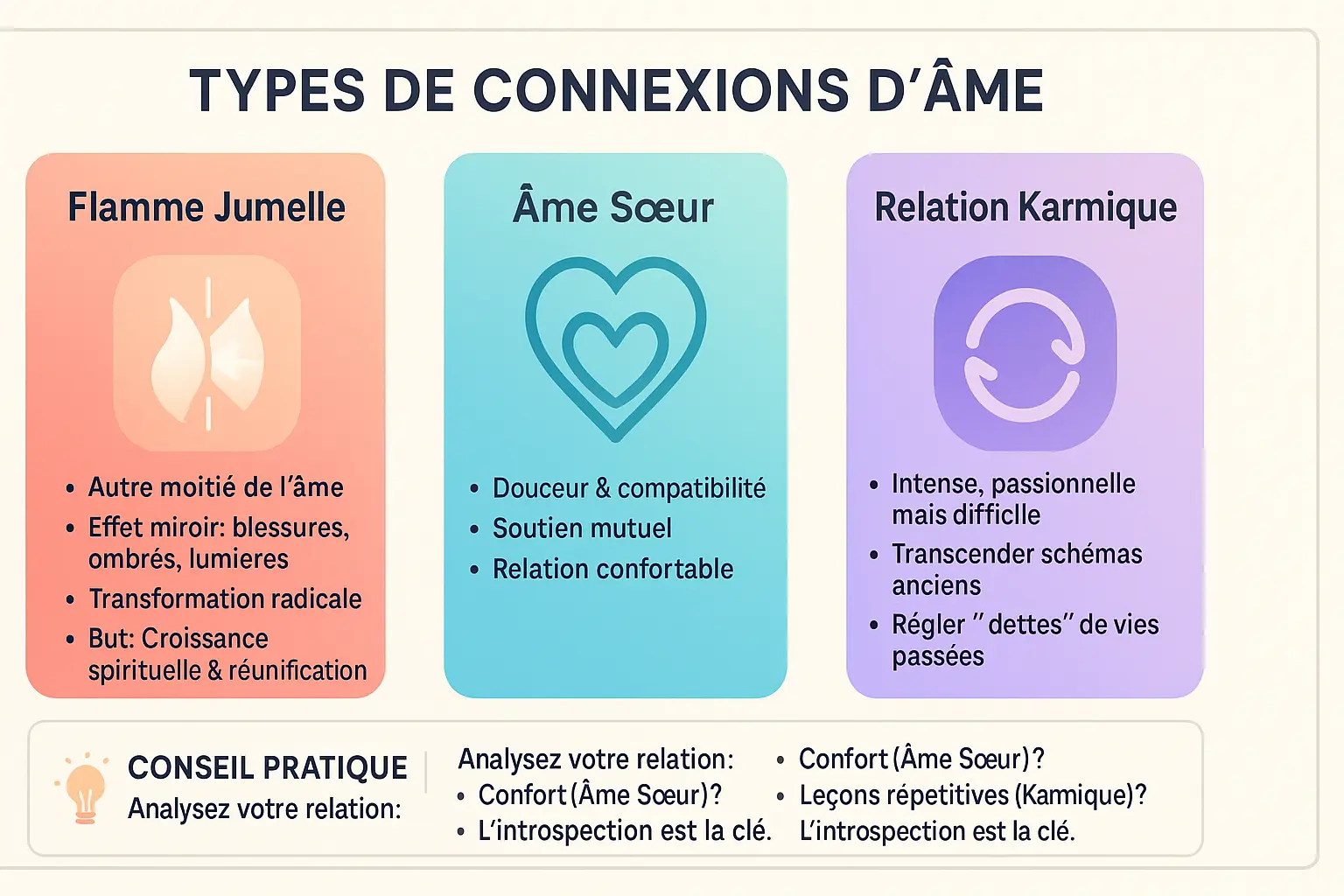 Illustration des différentes connexions spirituelles