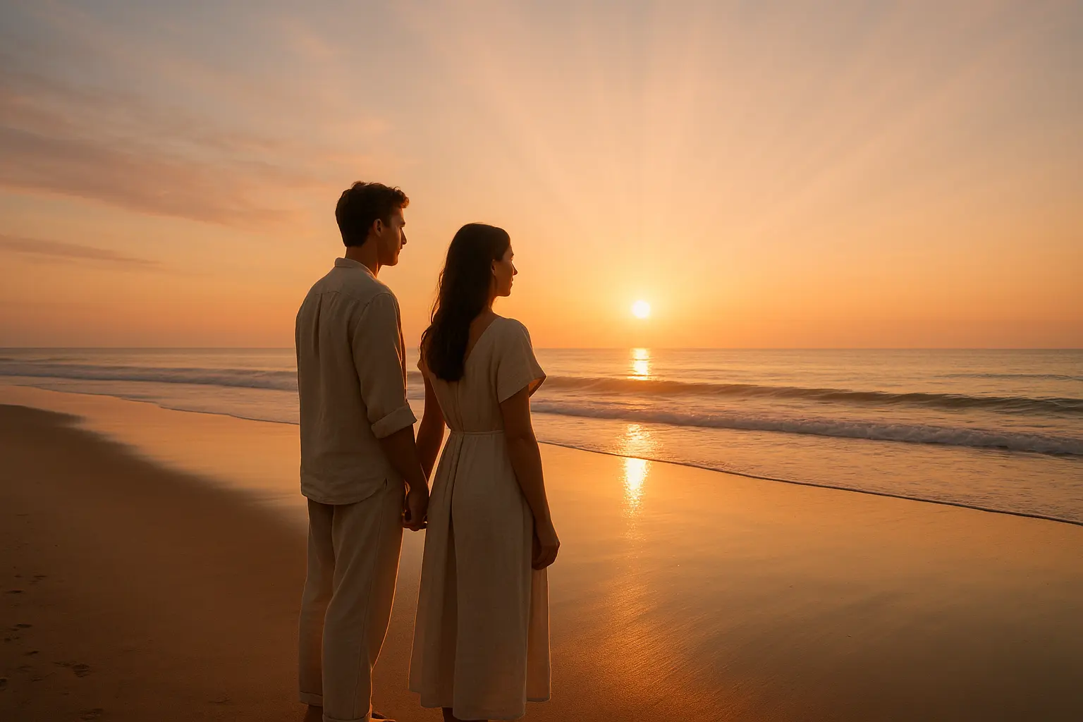couple sacré sur la plage